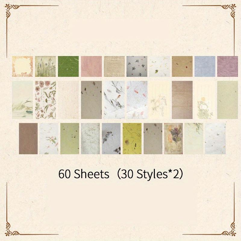 60pcs Vintage Garden theme Hand Account Decorative paper DIY Creative Retro Material Paper Scrapbooking Material Art Supplies