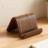 Creative Home Office Desktop Decor Walnut Wood Phone Holder Stand Multifunctional Wood Front Desk Business Card Display Rack