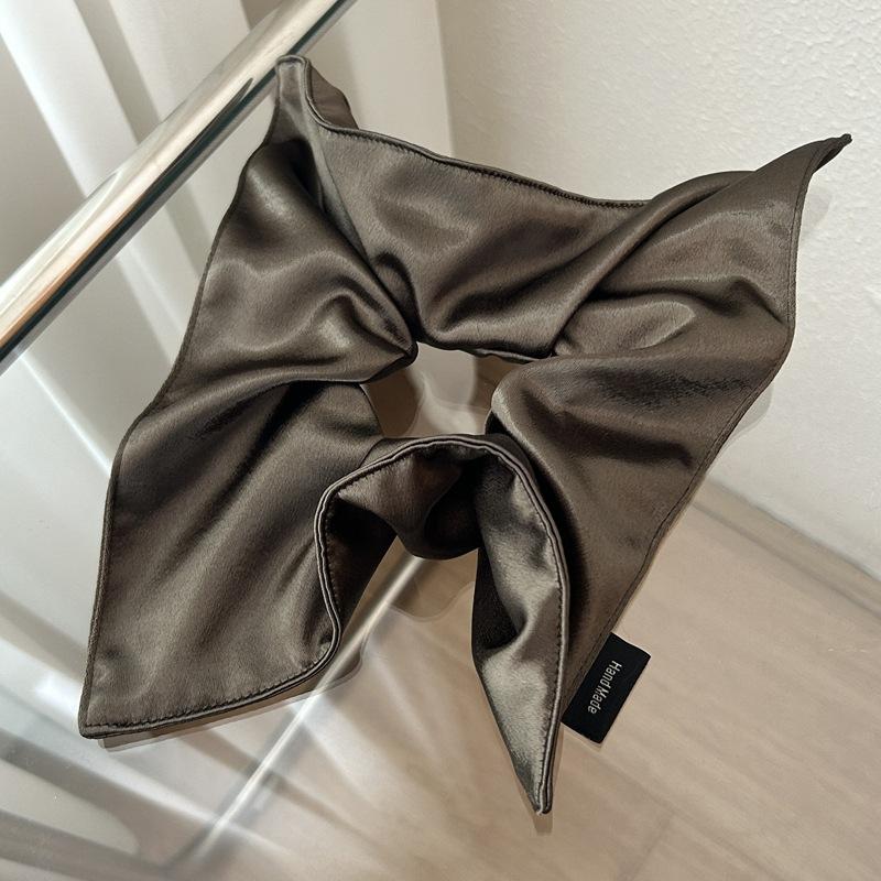Gomas Elásticas Cuadradas De Seda Satinada Para El Cabello Para Mujeres Y Niñas, Coleteros Sólidos Lazos Grandes Para El Cabello