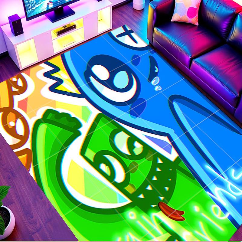 Game Rainbow Friends Print Rug, Washable Floor Carpet, For Entryway Dorm Laundry Room Office Study, Home Decor Birthday Christmas Gift