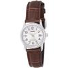 LTP-V002L-7B2 Women's Standard Analog Leather Band Silver Numerals Date Watch
