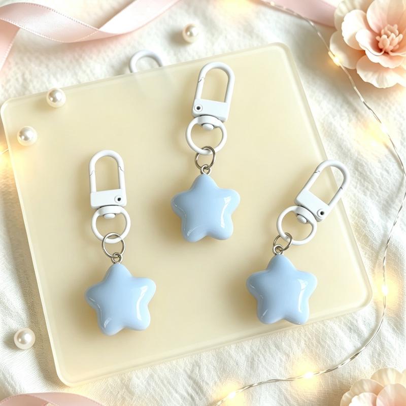Charming Yellow Star Keychain – Soft, Cute Gift for Friends & Couples