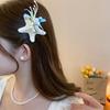 Korean Style Starfish Hair Clip Resin Women Side Clip Pink Orchid Flower Hairpin  Holiday