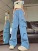 Unisex American-Style Thick Overalls for Street Dance: Trendy, Casual, All-Match Loose Wide-Leg Pants for Autumn and Winter.