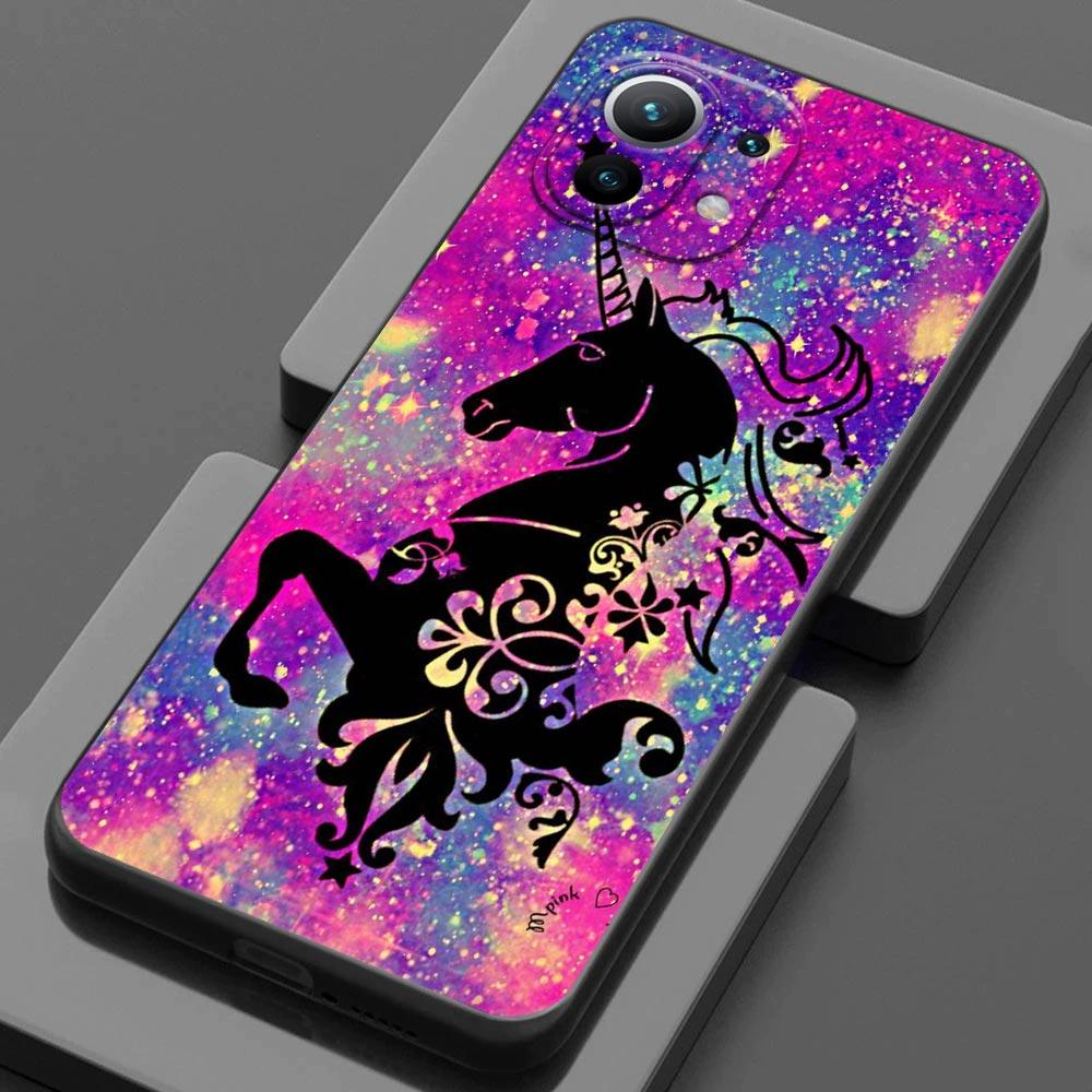 Handyhülle für Xiaomi Mi 11 Lite 5G NE 11i 11X 11T 12 Pro Poco F1 F3 X3 GT X4 NFC Pro Hüllen Cover Cartoon Regenbogen Einhorn Tier
