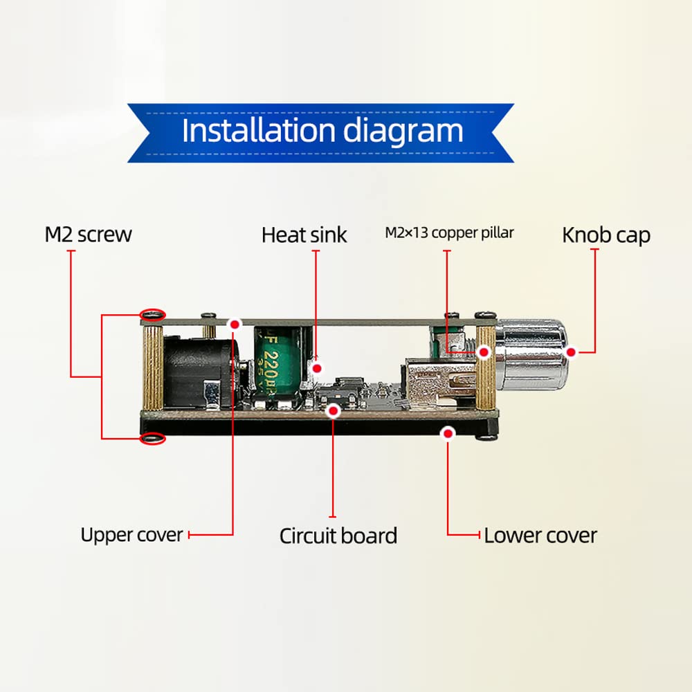 Mini 50Wx2 BT5.0 Wireless Audio Digital Power Amplifier Infinite Tuning Stereo Board Amplifier Dual Channel Amplificador C50L