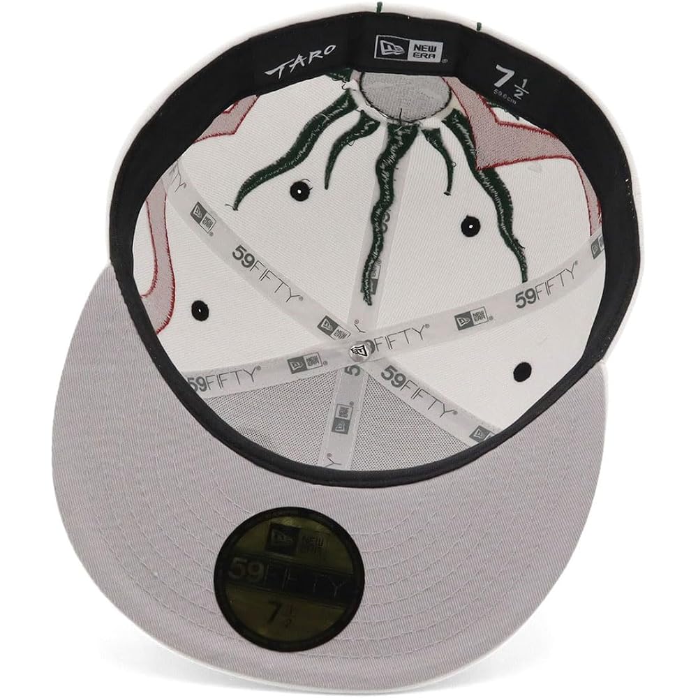New Era 59FIFTY Taro Okamoto Collaboration Cap White Size 7 1/4 Adjustable Fitted Hat