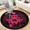 1pc Pink Kitty Chair Carpet for Office, Round Non Slip Durable Large Size Office Carpet, Suitable for Office