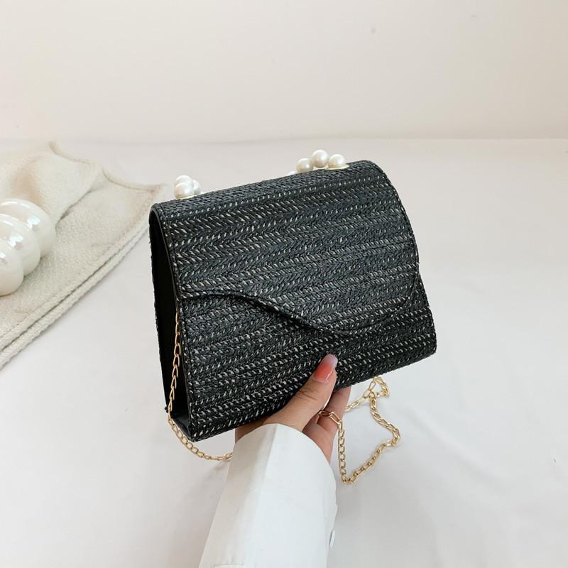 Chic Minimalist Pearl Bag Elegant Fashionable Handbag Stylish Shoulder Crossbody Purse