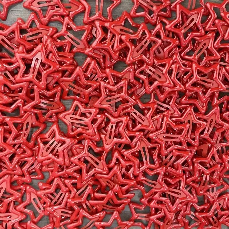 10 Piezas Clips de Pelo BB de Estrella Colorida para Niñas Y2K Pinzas de Estrella Lindas para Mujer Pinza de Presión Simple de Metal Tocado Joyería para el Cabello Accesorios