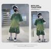 2023 Kids' Summer Sportswear: Boys' Korean Style Short-Sleeved Top & Wide-Leg Shorts Set