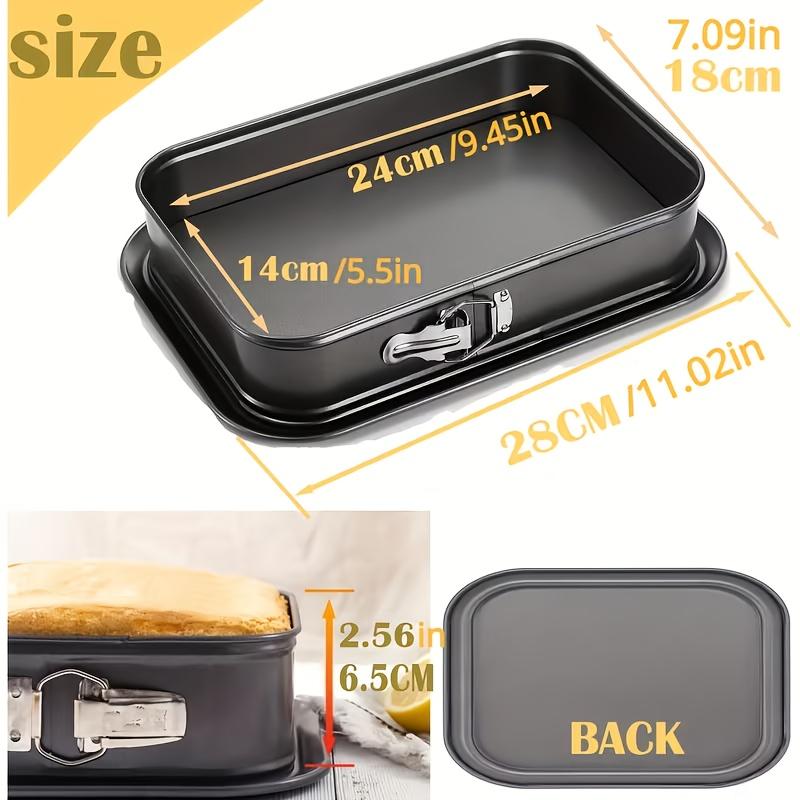 Extra Large Leak-Resistant Rectangular Cake Baking Pan with Non-Stick Easy-Release Base - Sturdy Carbon Steel Bakeware Large Springform Cake Mold