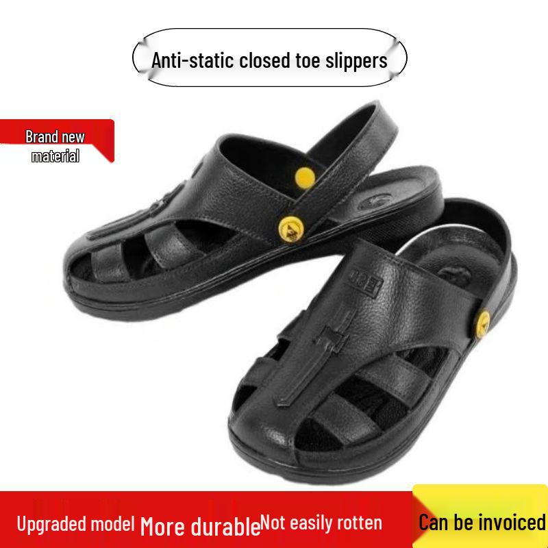 ESD Anti-Slip Soft Sole Sandals with Toe Protection
