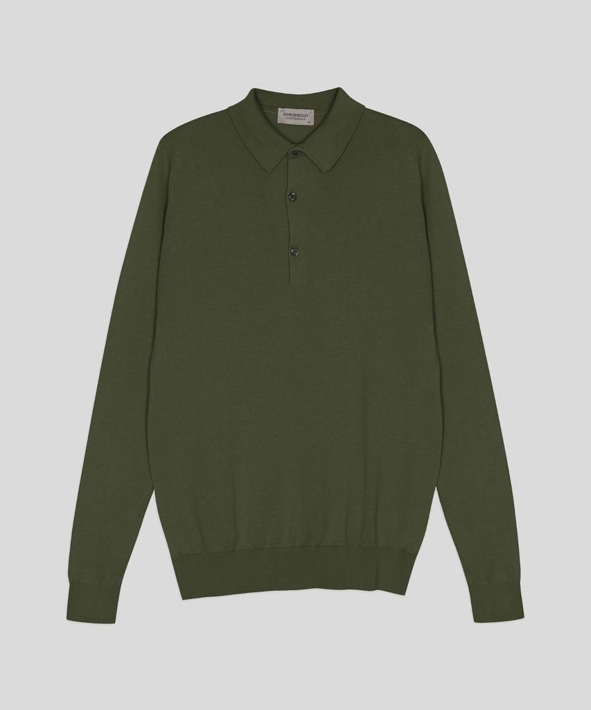 Jonseumedeulli Bradwell Sea Island Cotton Long Sleeves Polo Shirt Heritage Two 8 Colors (B Type)