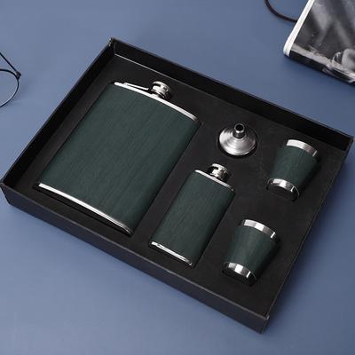 301-400 ml 2 Flaschen Tragbares Flagon-Flachmann-Set mit Bechern für Whisky, Wodka, Wein, Topf, Alkohol, Trinkflasche für draußen