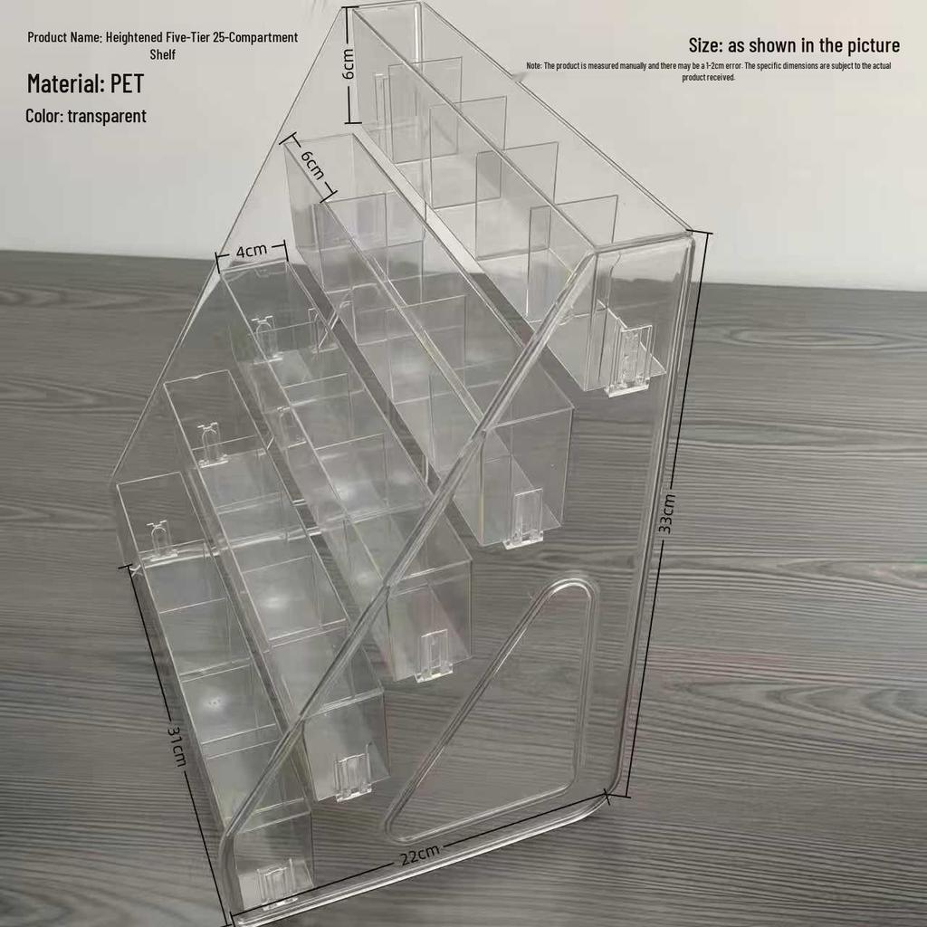 Ultraman Acrylic Card Display Stand - Tiered Desktop Postcard Organizer with Divided Slots