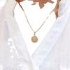 Style Plated 18K Gold Simulation Zircon Necklace Women'S Pendant Clavicle Chain White Gold Micro-Inlaid Zircon Set