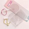 Mini summer transparent round portable fan with keychain