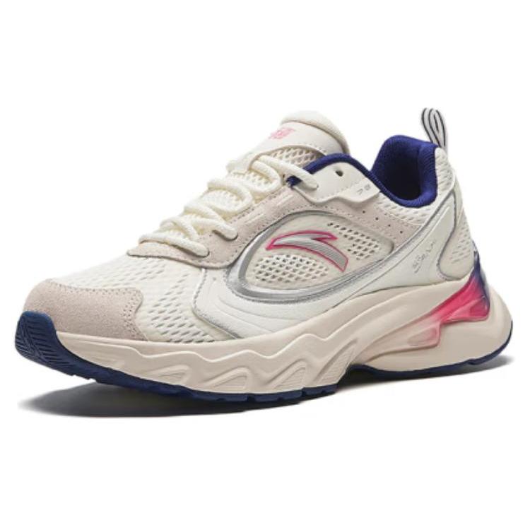 Anta Millennial 7 Cushioning, Wear Resistant Low Top Casual Shoes Women's White Gray 122428890-5