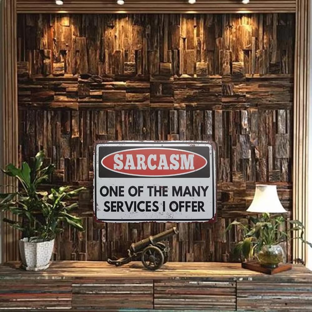Funny Sarcastic Metal Sign Wall Decor for Man Cave Garage Humorous Sarcasm One of The Many Services Great Gift Idea for Friends
