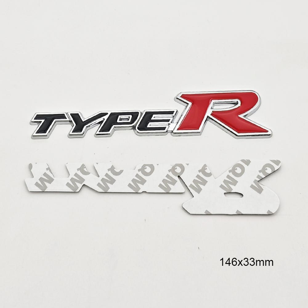 

3D Metal Car Sticker Type-R Type-S Logo Front Grill Emblem Trunk Badge Decals For Honda Civic CRV HRV Accord Fit RS Acceessories