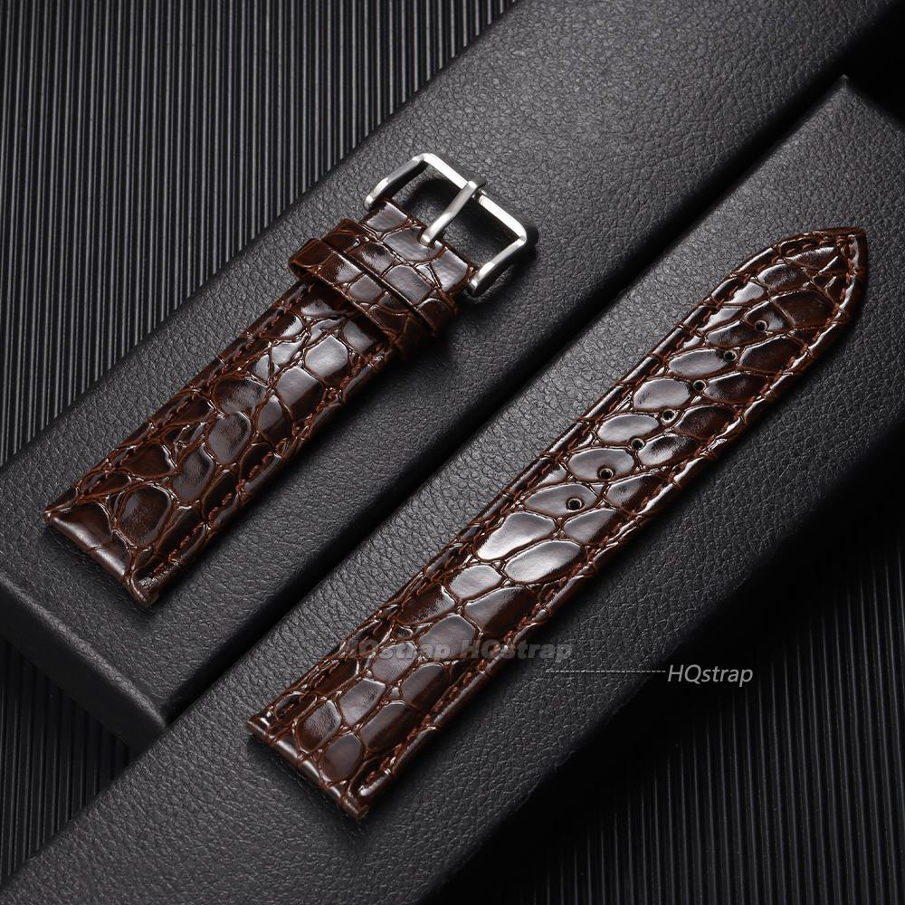 Cinturini per Orologi in Pelle con Motivo Coccodrillo Fibbia a Farfalla con Passante Uomo 12mm/14mm 16mm 18mm 19mm 20mm 22mm 24mm