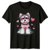 Puppy Dog Hearts Pink Bubblegum Dogs Animals Unisexs TShirt Unisexs Graphic Top a