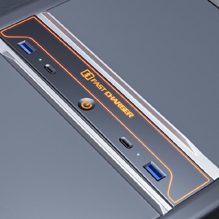 Fast Charging USB Hub with Sliding Lid Multiple Port Dock Console Multiport Charger Simple Installs for Car Model 3