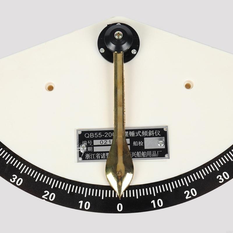 Marine Grade 55-Degree Ship Tilt Gauges with Clear Scale Swing-Type Inclinometer Lightweight for Accurate Measurements A0KF