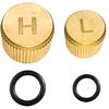 Brass Car AC Valve Caps for R134a System | Heavy-Duty High & Low-Side Service Port Caps | Leak-Proof Covers for Honda, Toyota, Subaru, & More