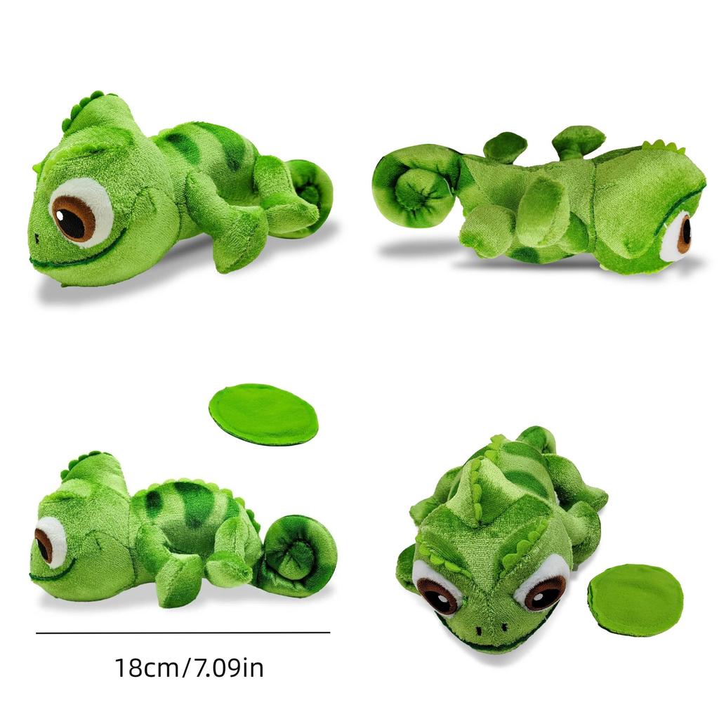 Cute Frog Plush Toy With Long Hair And Color-changing Features 16cm Size