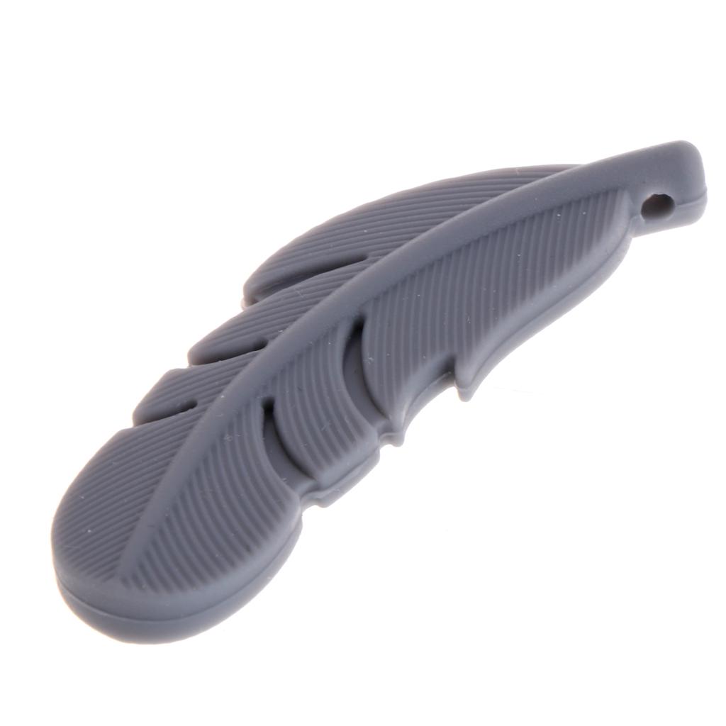 Nursing Feather Pendant Baby Teether Silicone Soother Chew Toy Teething Necklace