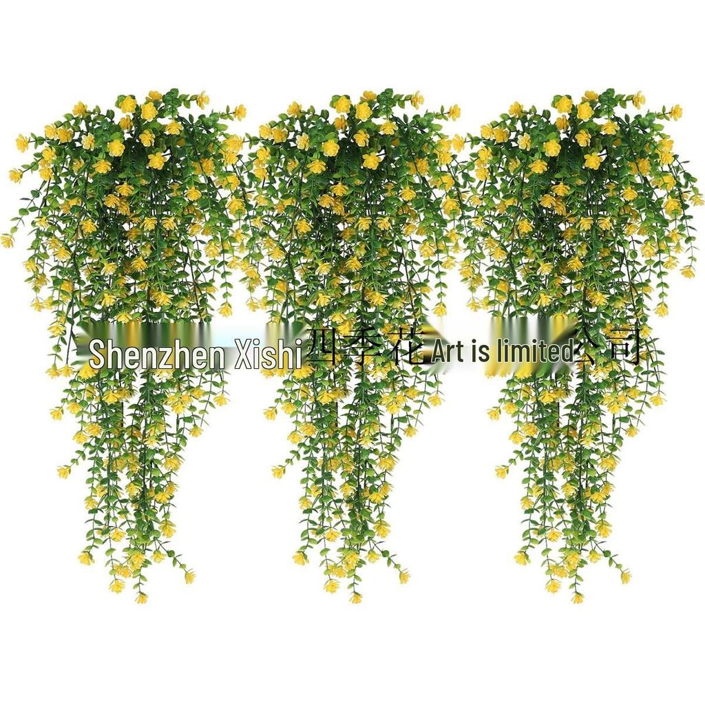 High-End Realistic Eucalyptus Camellia Money Leaf Vine – 69 Heads Green Plant Wall Hanging Decoration