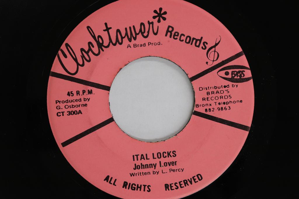 7inch Record JOHNNY LOVER - Ital Locks / Vital Drums CT300 CLOCKTOWER RECO 1975 US Reggae, Ska & Dub Used