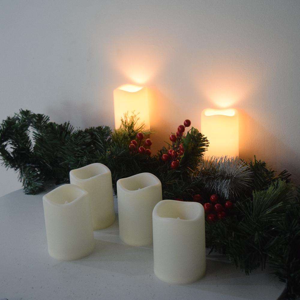 Flammenlose LED-Kerze mit Zeitschaltuhr-Fernbedienung, batteriebetrieben, Nachtlicht, Heimdekoration, Hochzeit, Raumkerzenlichter