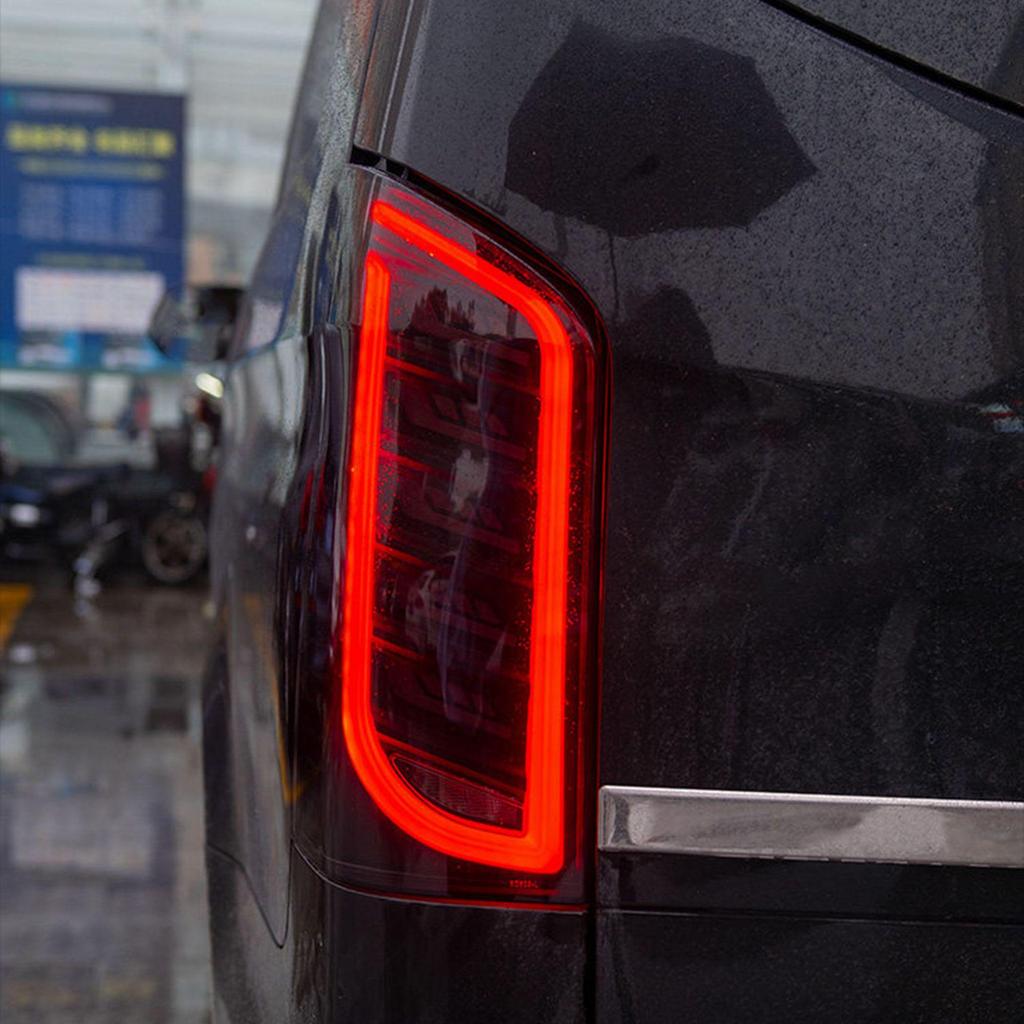 LED Tail Light Assembly with Daytime Running Lights & Sequential Turn Signals for 16-25 Mercedes-Benz New Vito