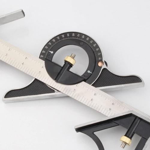 Woodworking Straight Edge, Right Angle Ruler - Adjustable Woodworking Ruler, Angle Measuring Tool, Adjustable Combination Right Angle Ruler for Woodwo