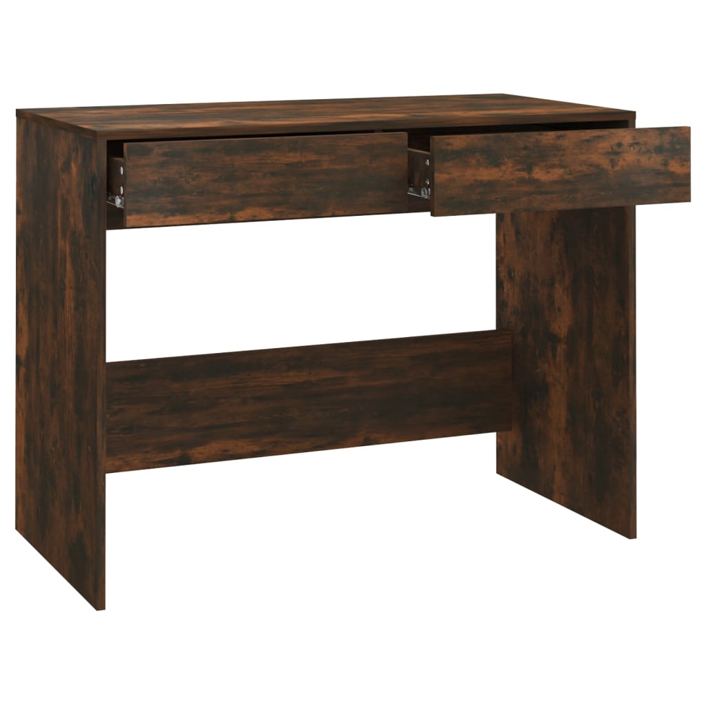 Desk in Smoked Oak Finish 101 x 50 x 76.5 cm Engineered Wood