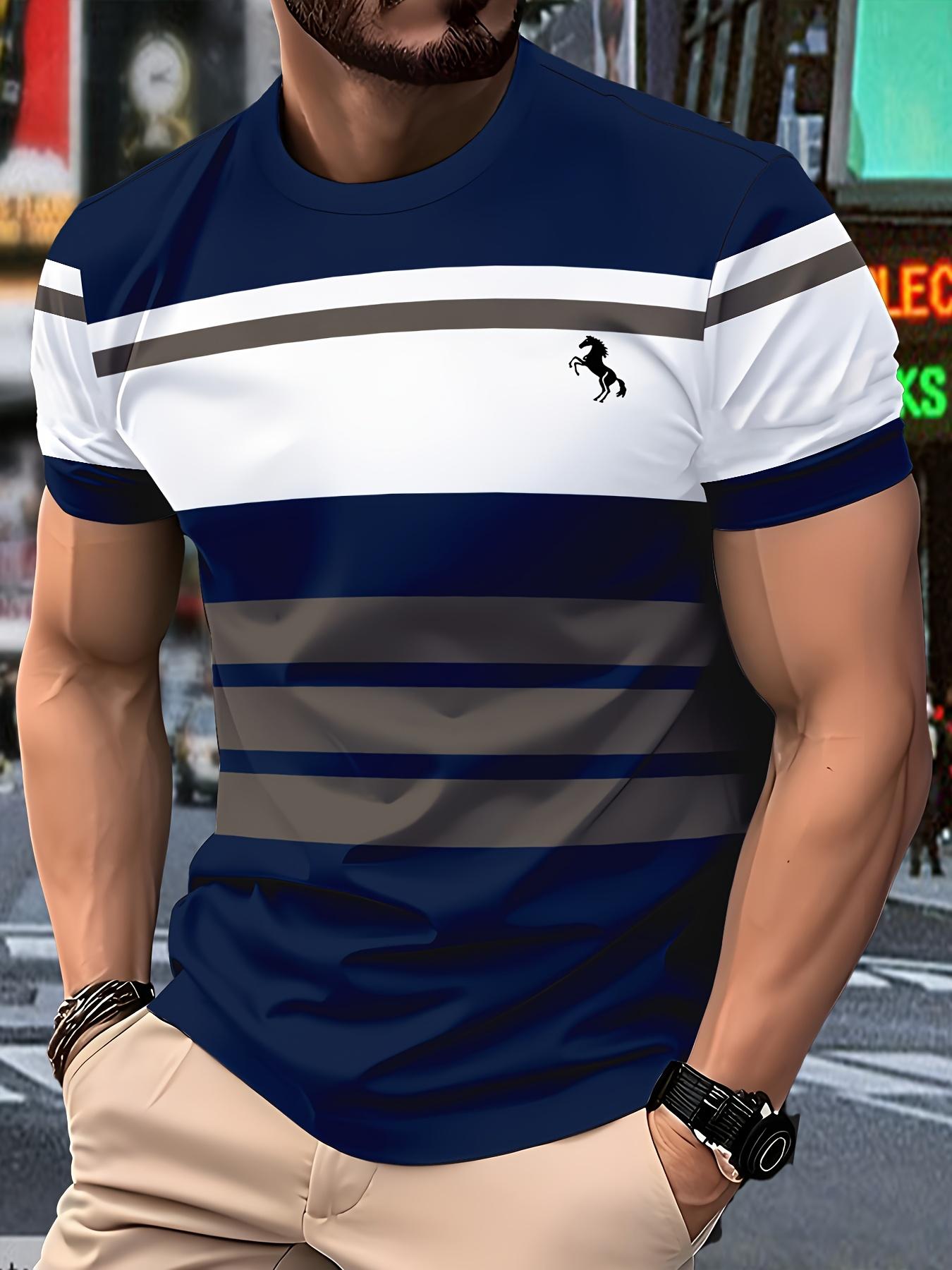 Men s casual T-shirt machine washable for outdoor commuting and vacation S