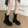 Two Thick-soled British Style Heightening Martin Boots for Women's 2025 New Versatile and Thin Explosive Casual Short Boots