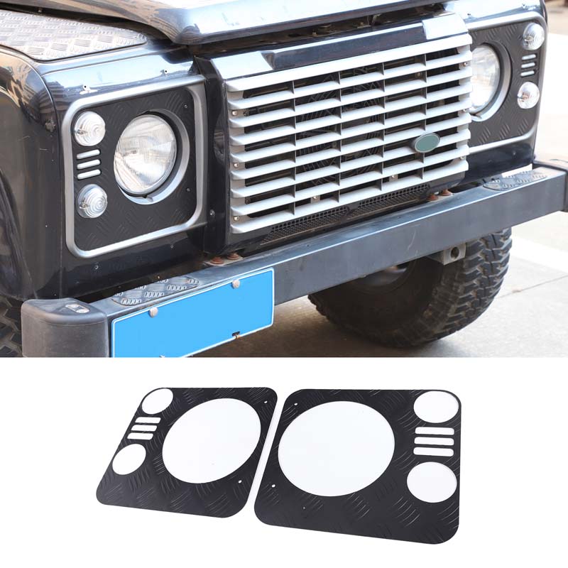 For Land Rover Defender 90 110 130 2004-2019 Central Grid Headlight Protection Net Car Headlight Protection Cover Auto Accessori