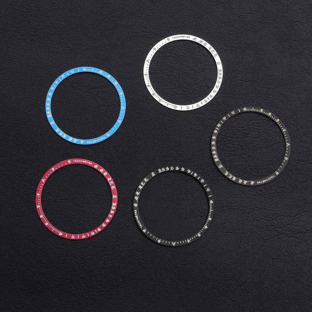 35.2mm*40.5mm Aluminium Fashion Flat Watch Bezel Insert Fits for Omega Speedmaster WatchCase Movement Men Watch Part Accessories