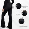 Umstands-Weitbeinhose mit Kreuzstütze in der Taille, hoher Taille, lässiger Slim-Fit, Umstands-Schlaghose für Damen mit elastischem Bund, lange Hose