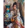 Beautiful Girl Canvas Painting Traditional Culture Art Iranian Woman Portrait Poster Prints For Living Room Home Decor Wall Art