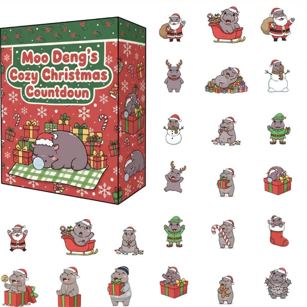 2D Plane Box 24 Double-sided Printing Pendants Advent Calendar Christmas Tree Pendants