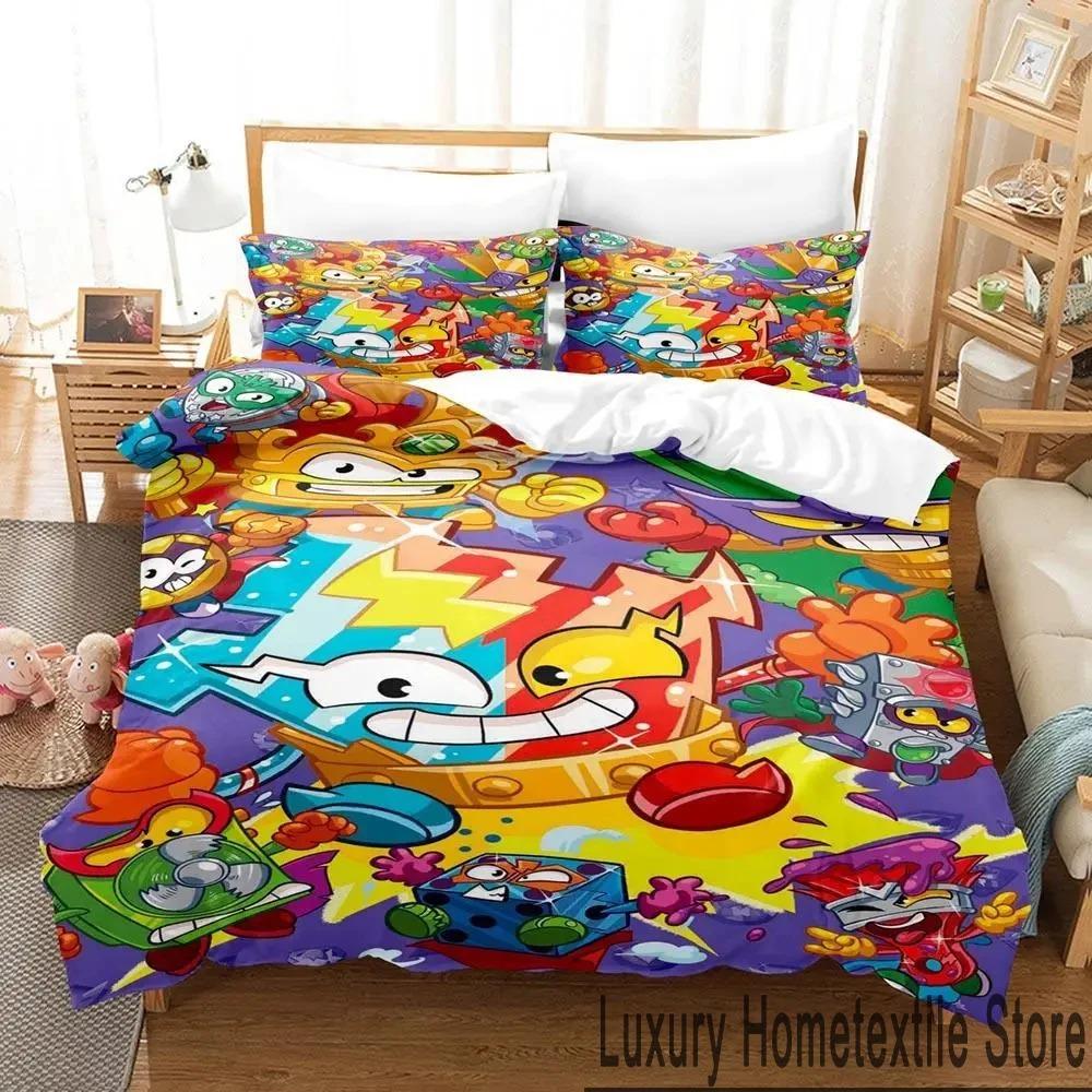3D Print Super Zings Bedding Set Boys Girls Twin Queen King Size Duvet Cover Pillowcase Bed Boys Adult Home Textileextile