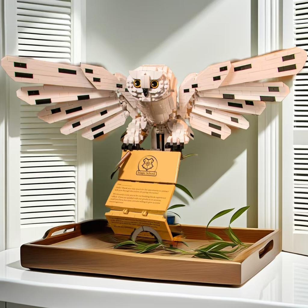New Owl Doctor Magic Book and Lights Building Blocks Bricks Animal Bird Models Boys Assembly Toys Kid Christmas Gifts