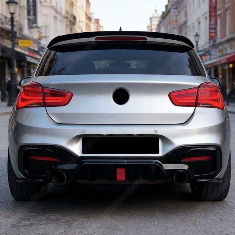 For BMW 1 Series F20 F21 M Sport 2015 2016 2017 2018 2019 Lci Car Rear Bumper Spoiler Lip Diffuser Decoration Accessories Kit