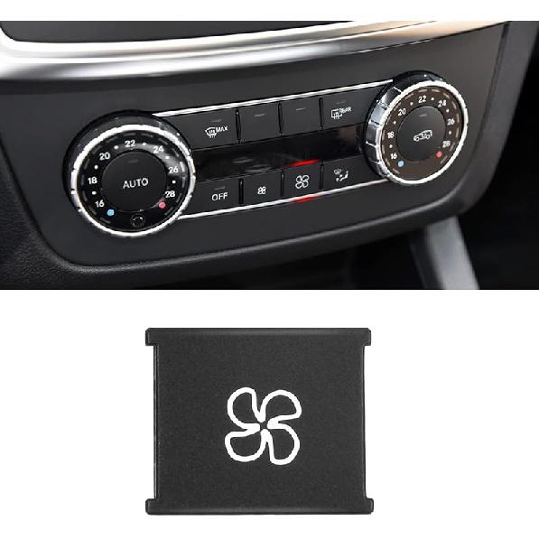 Jaronx Compatible with Mercedes Benz Climate AC Buttons, Air Conditioning Heater Fan Climate Control Button Covers for C-Class W204,CLS C218,GLK Fan Button-7