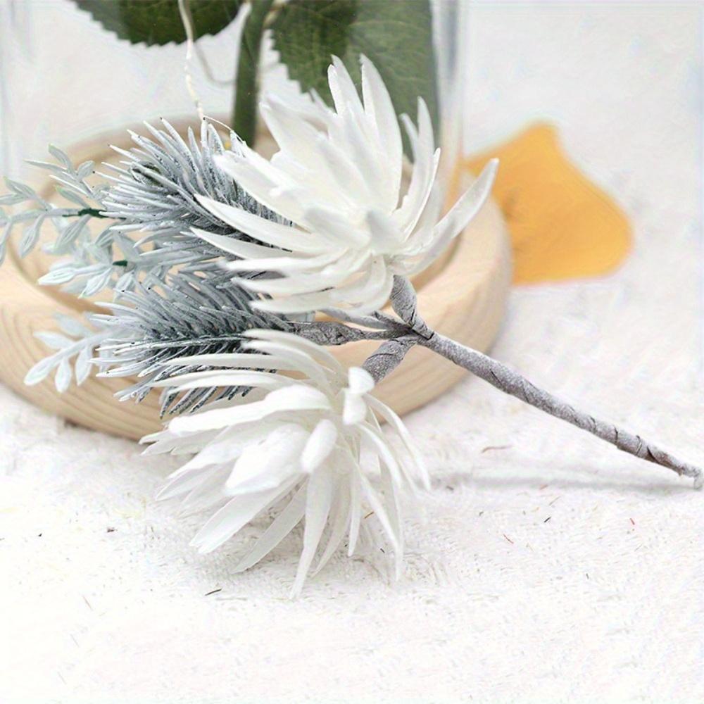 3Pcs Christmas Simulation Flower Bouquet Pine Needle Decorations DIY Handmade Materials Home Wedding Party Decorations